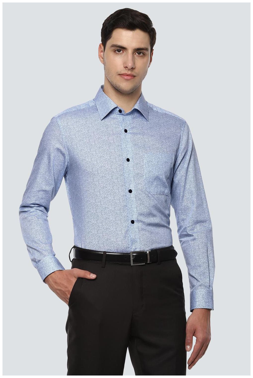 

Louis Philippe Men Regular fit Formal Shirt - Blue