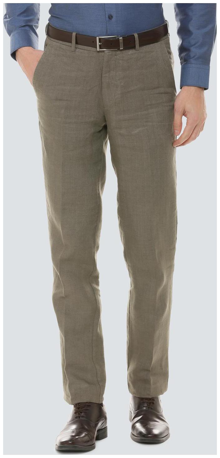 

Louis Philippe Men Solid Slim Fit Formal Trouser - Grey