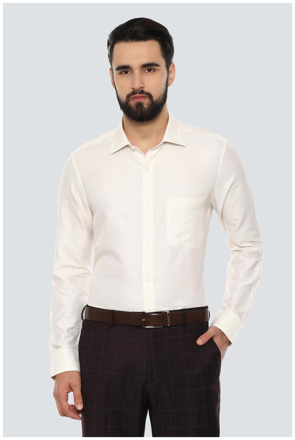 

Louis Philippe Men Regular fit Formal Shirt - Cream