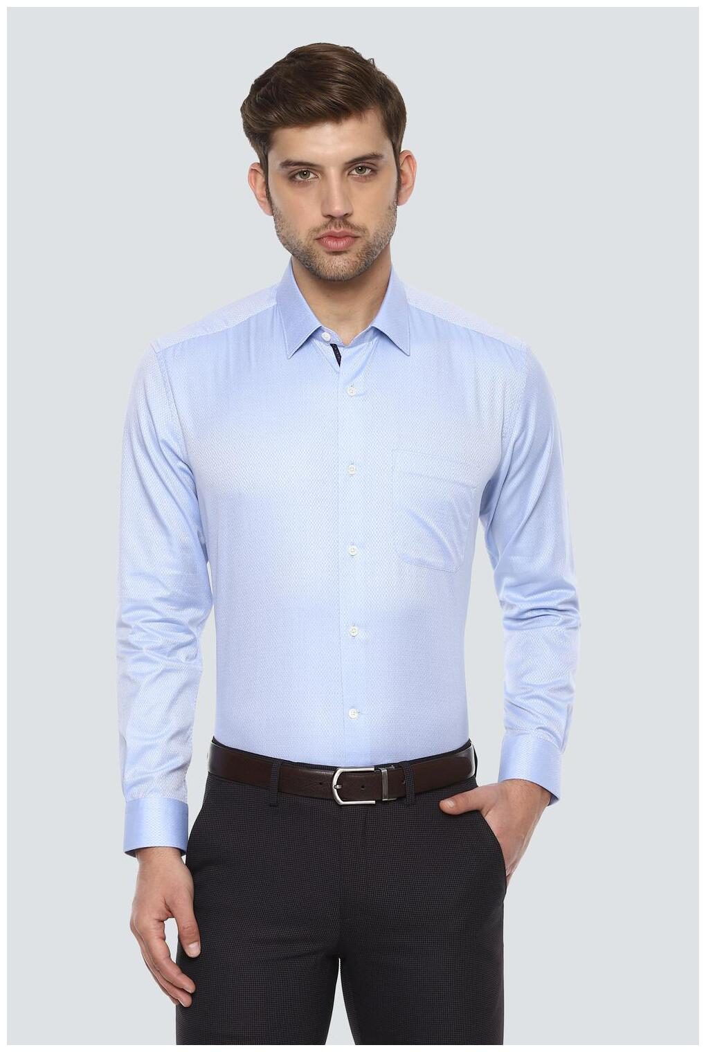 

Louis Philippe Men Regular fit Formal Shirt - Blue