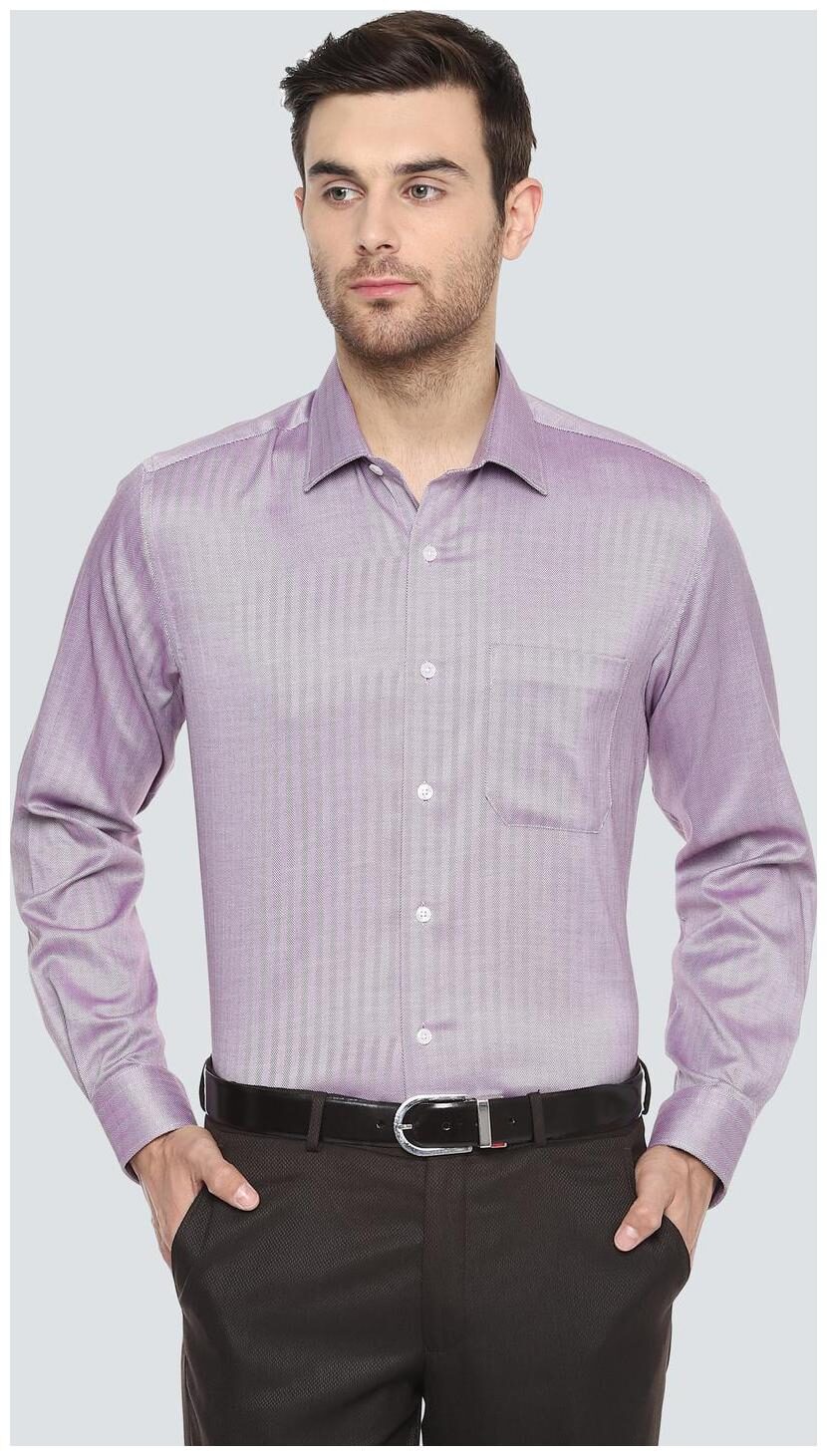 

Louis Philippe Men Purple Weaved Slim Fit Casual Shirt