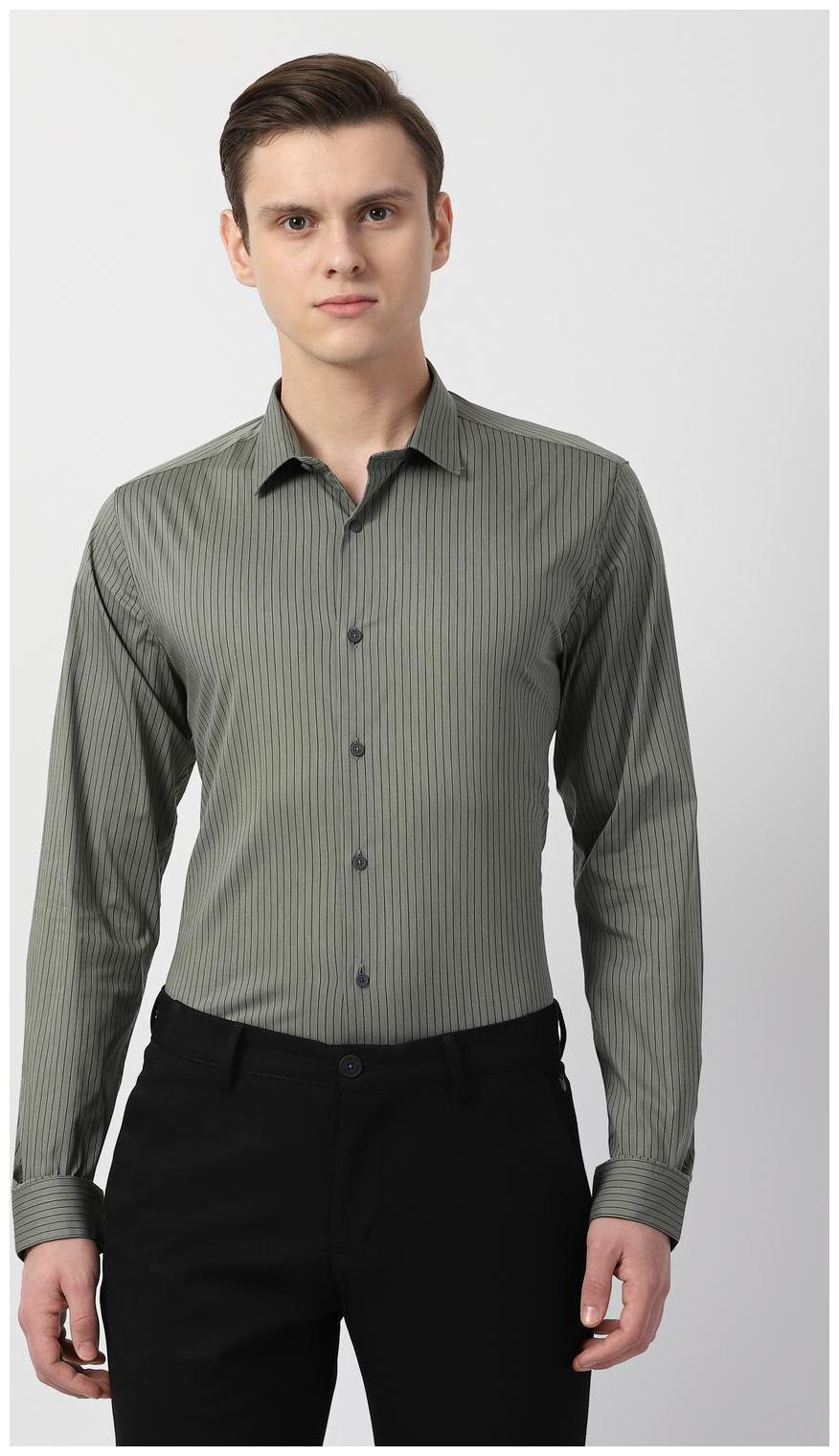 

Louis Philippe Men Super slim fit Formal Shirt - Grey