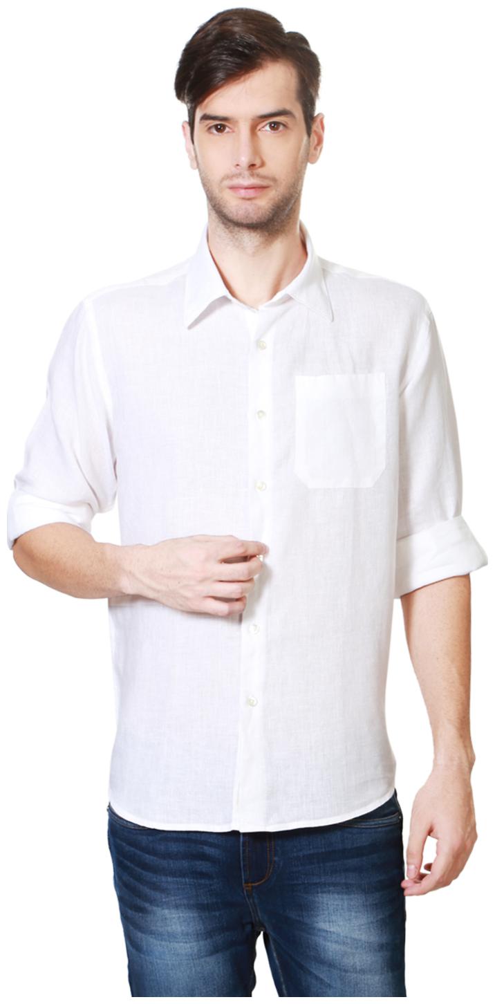 

Louis Philippe Men White Weaved Regular Fit Casual Shirt