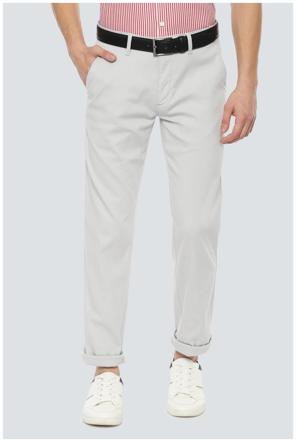 

Louis Philippe Men Blue Textured Slim fit Regular trousers