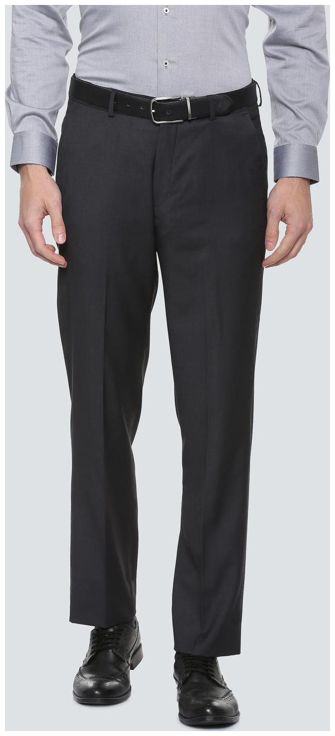 

Louis Philippe Men Solid Regular Fit Formal Trouser - Black