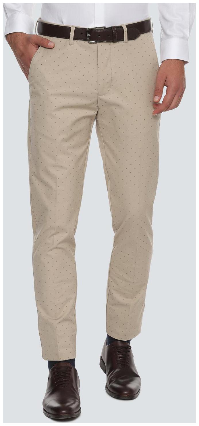 

Louis Philippe Men Solid Slim Fit Formal Trouser - Beige