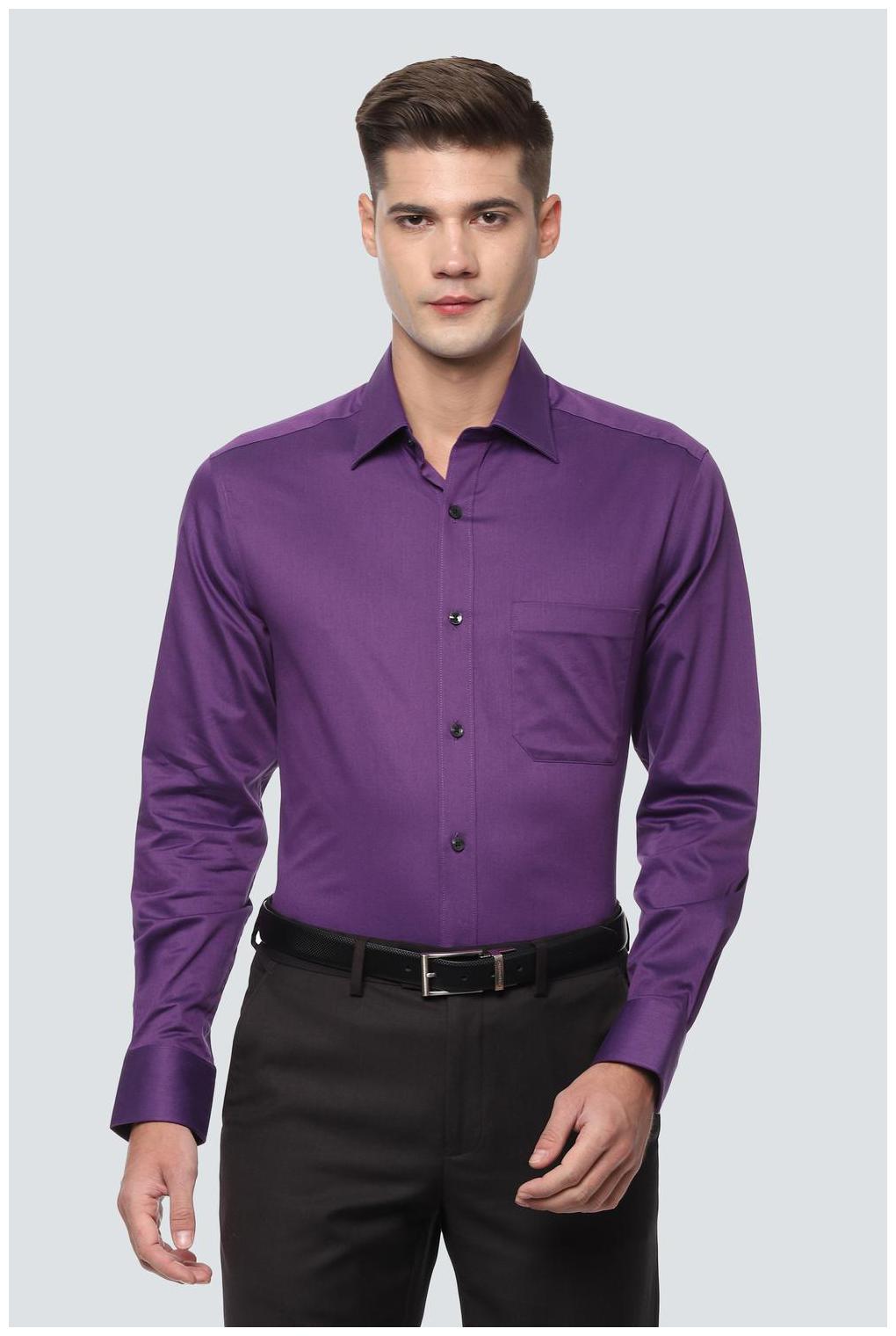 

Louis Philippe Men Regular fit Formal Shirt - Purple