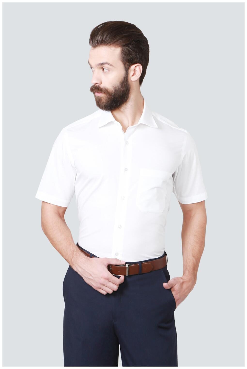 

Louis Philippe Men Regular fit Formal Shirt - White