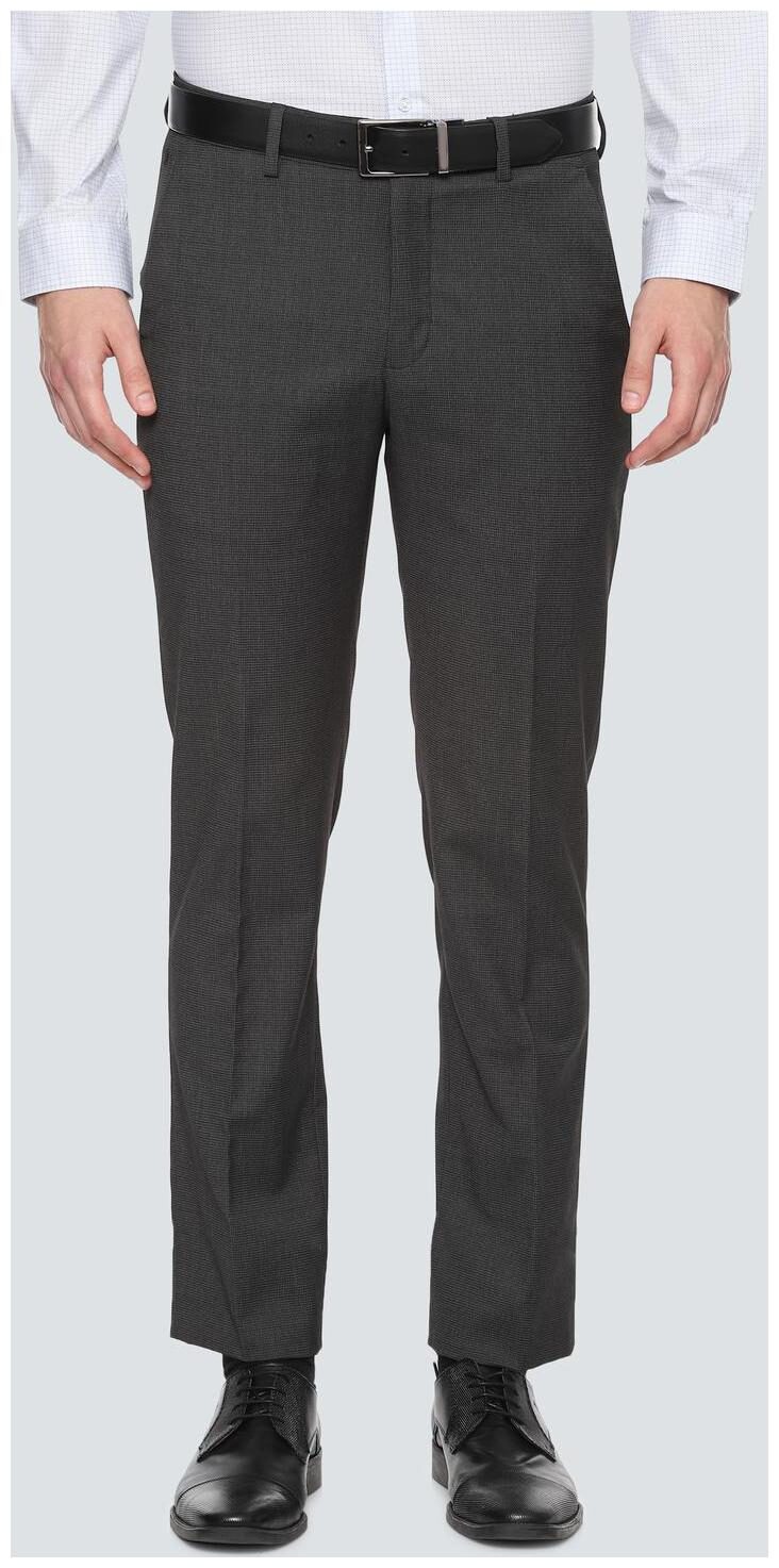 

Louis Philippe Men Textured Slim Fit Formal Trouser - Black