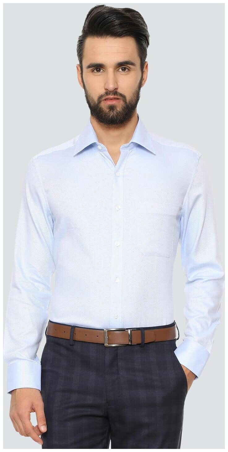 

Louis Philippe Men Regular fit Formal Shirt - Blue