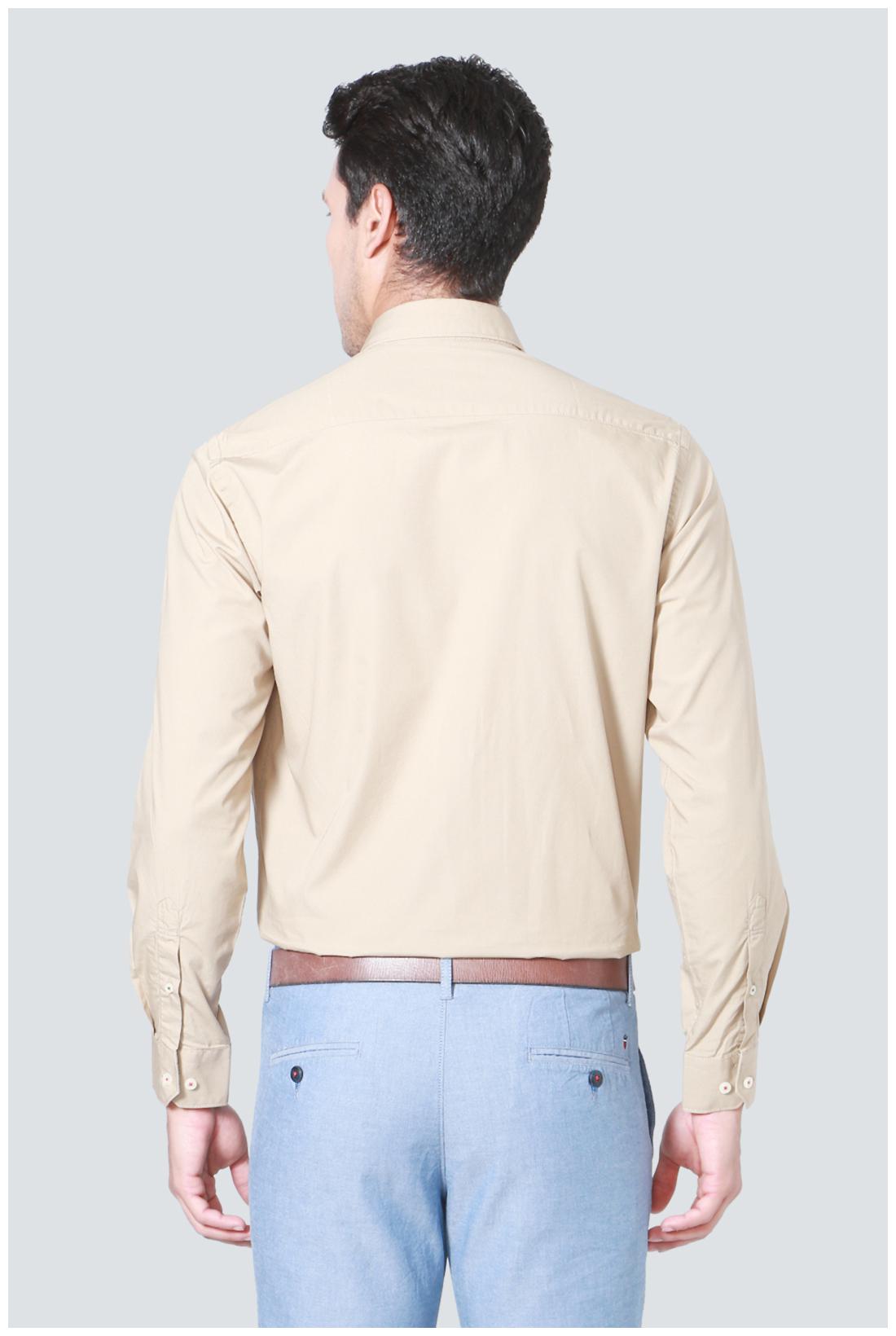 

Louis Philippe Men Slim fit Formal Shirt - Beige