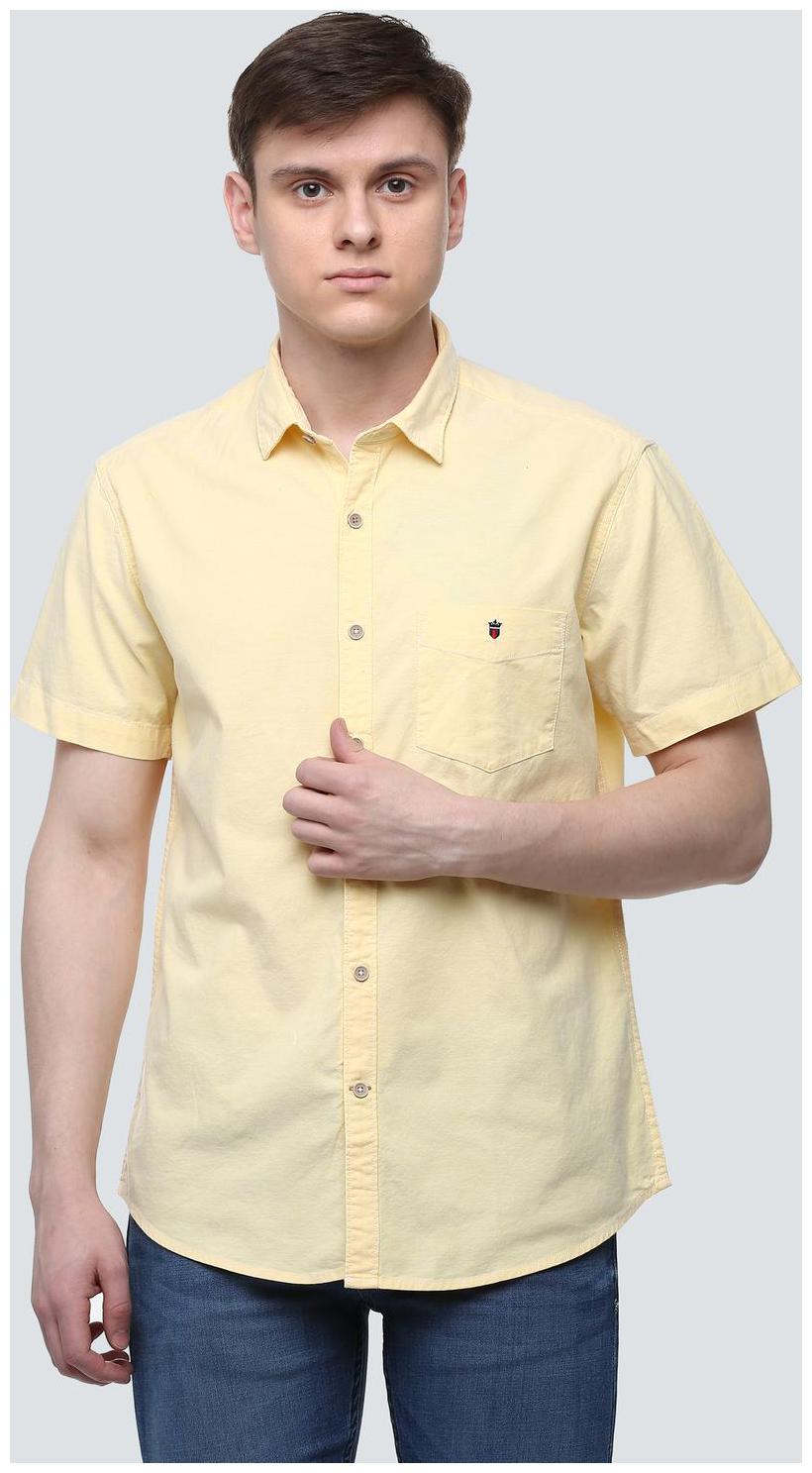 

Louis Philippe Men Yellow Solid Slim Fit Casual Shirt