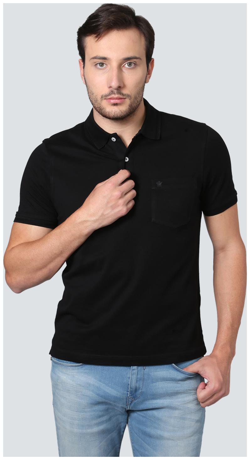 

Louis Philippe Men Black Regular fit Cotton Polo collar T-Shirt - Pack Of 1