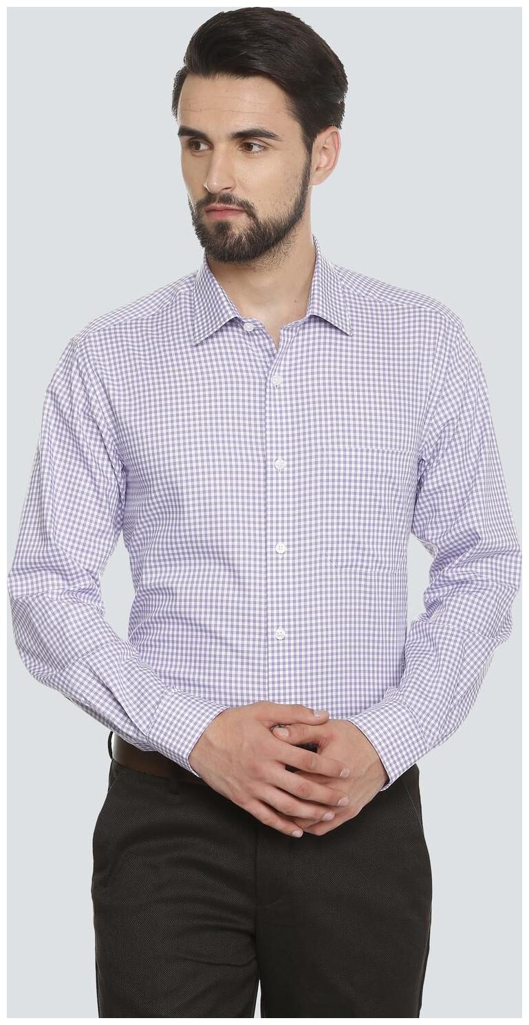 

Louis Philippe Men Slim fit Formal Shirt - Purple White