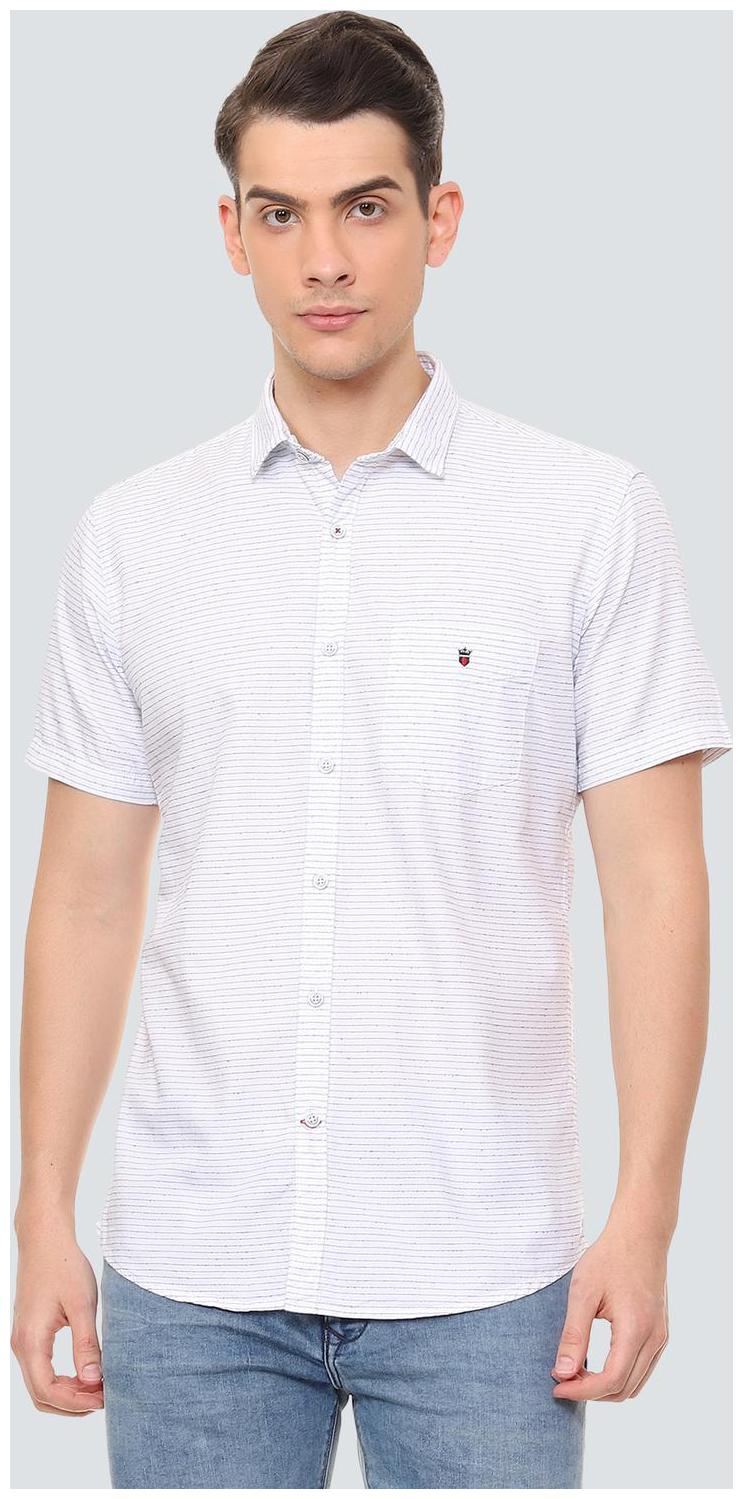 

Louis Philippe Men White Vertical Stripes Slim Fit Casual Shirt