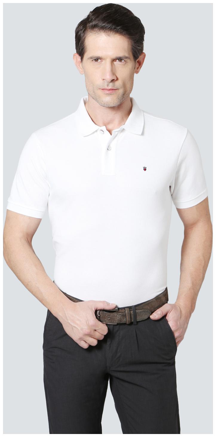 

Louis Philippe Men White Regular fit Cotton Polo collar T-Shirt - Pack Of 1