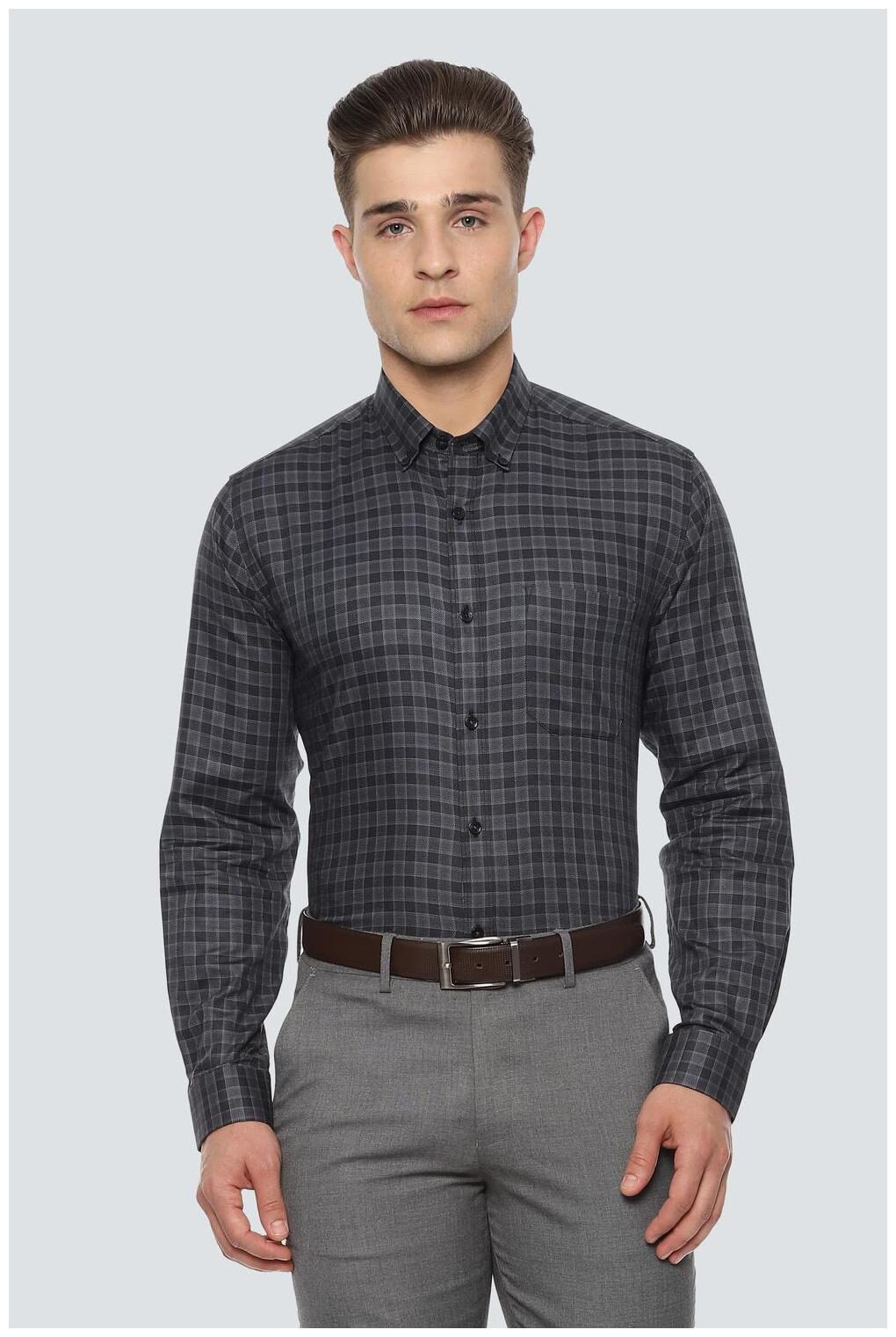 

Louis Philippe Men Slim fit Formal Shirt - Grey