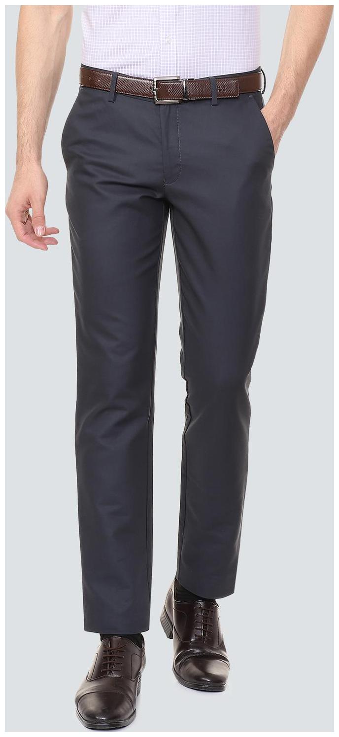 

Louis Philippe Men Solid Slim Fit Formal Trouser - Grey