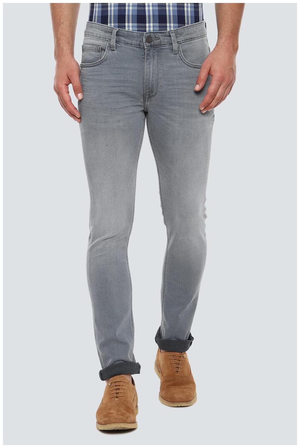 

Louis Philippe Men Grey Slim Fit Jeans