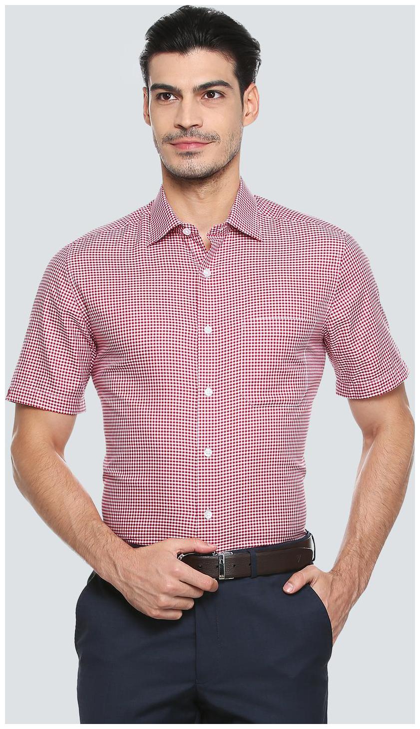 

Louis Philippe Men Regular fit Formal Shirt - Red