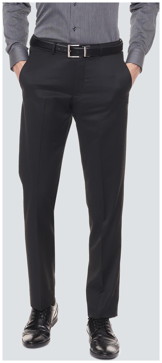 

Louis Philippe Men Solid Regular Fit Formal Trouser - Black