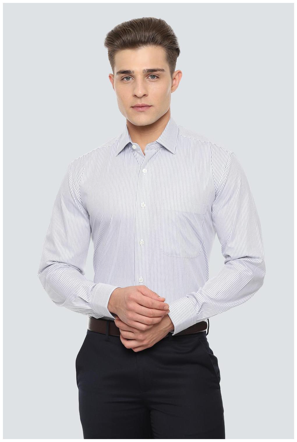 

Louis Philippe Men Regular fit Formal Shirt - Blue