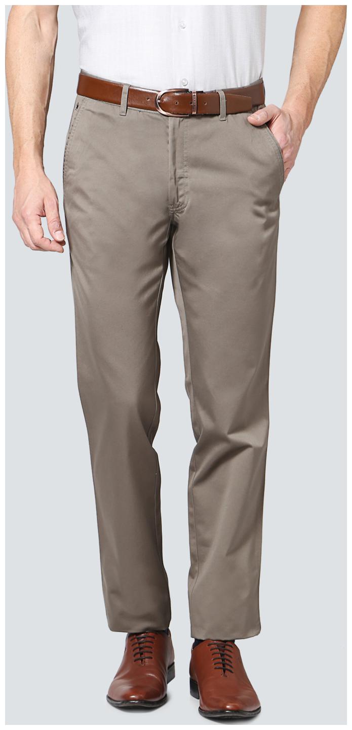 

Louis Philippe Men Solid Slim Fit Formal Trouser - Grey