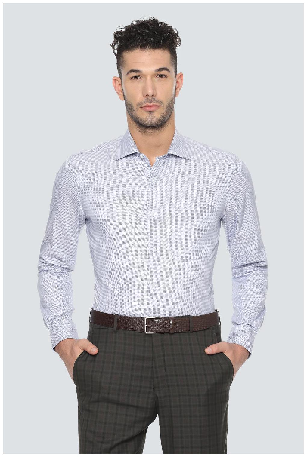 

Louis Philippe Men Regular fit Formal Shirt - Blue