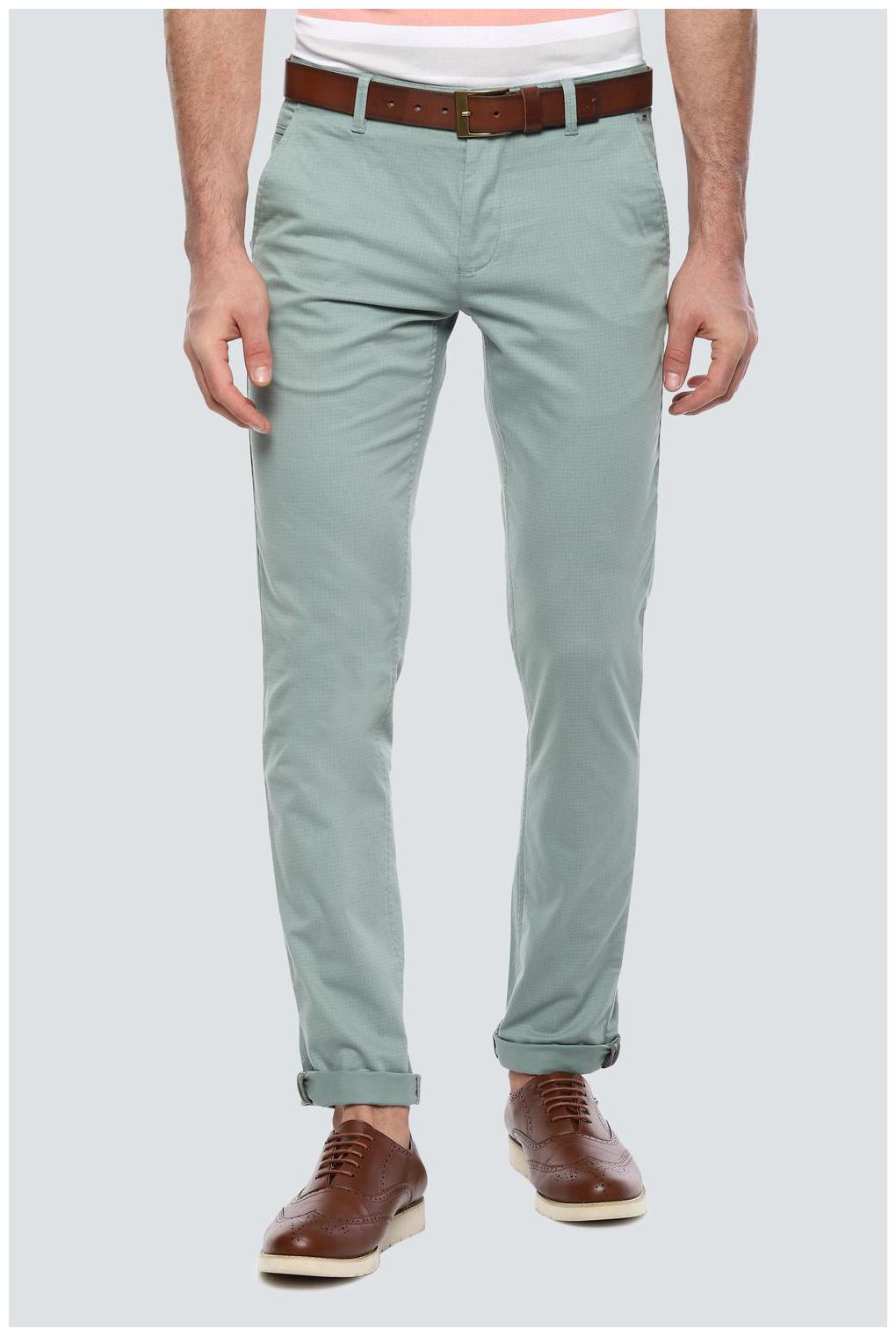

Louis Philippe Men Green Solid Slim fit Regular trousers