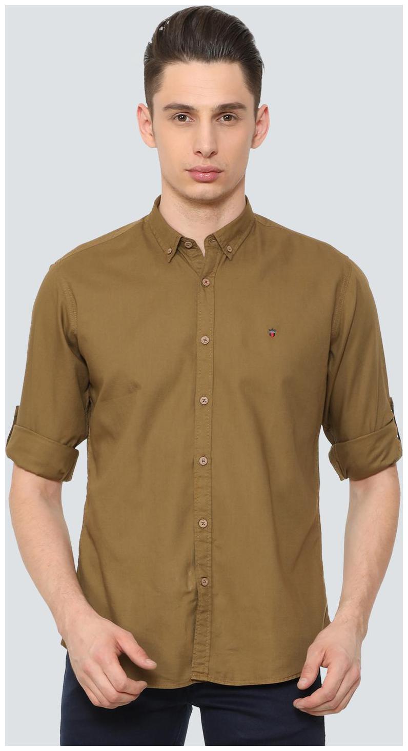 

Louis Philippe Men Green Solid Slim Fit Casual Shirt