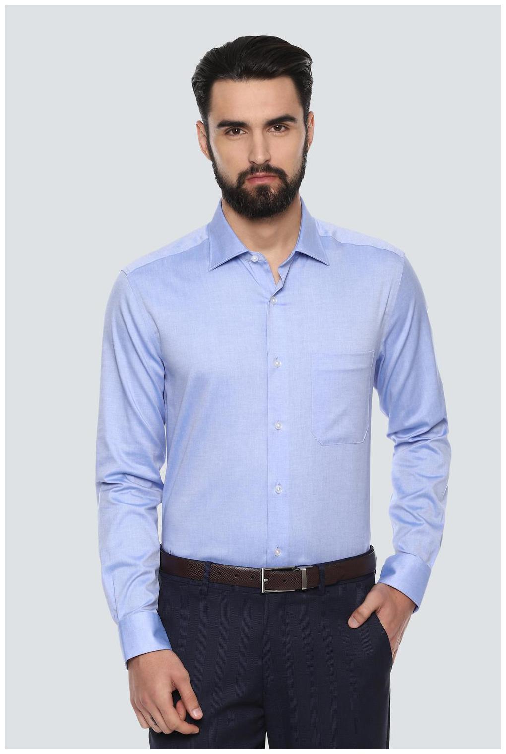 

Louis Philippe Men Regular fit Formal Shirt - Blue