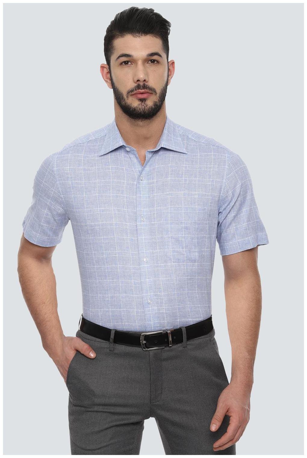 

Louis Philippe Men Regular fit Formal Shirt - Blue