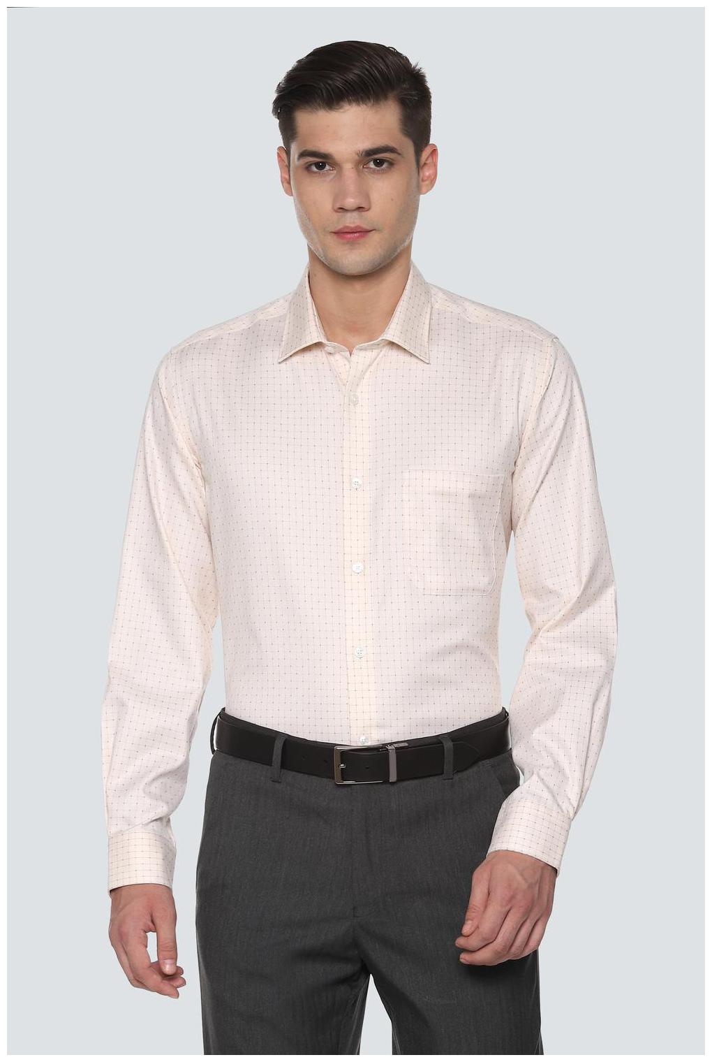 

Louis Philippe Men Slim fit Formal Shirt - Cream