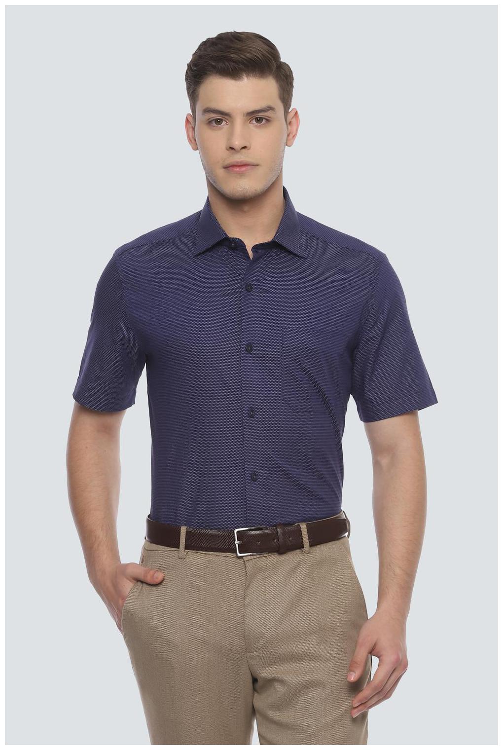

Louis Philippe Men Regular fit Formal Shirt - Blue