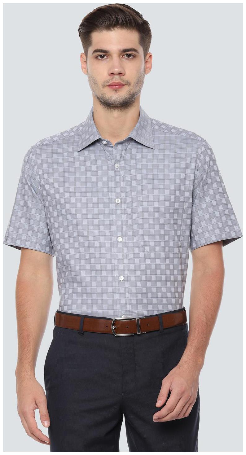 

Louis Philippe Men Beige Checked Regular Fit Casual Shirt