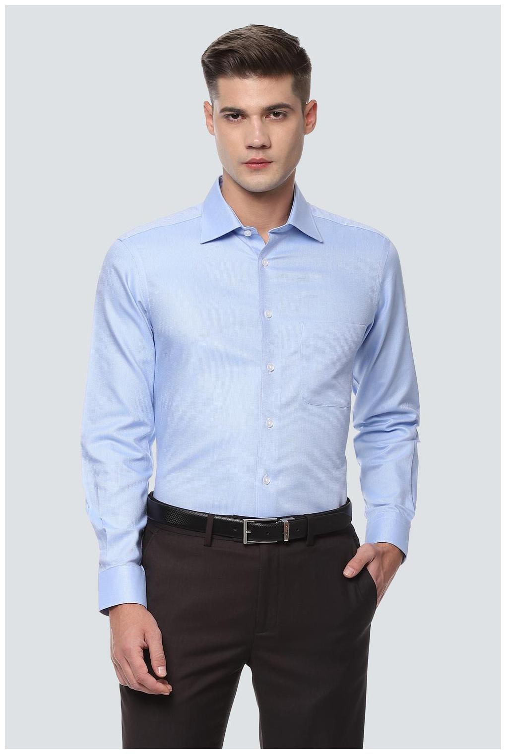 

Louis Philippe Men Regular fit Formal Shirt - Blue