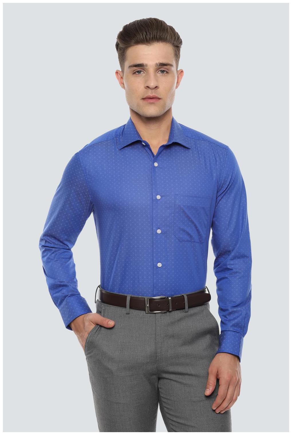 

Louis Philippe Men Regular fit Formal Shirt - Blue