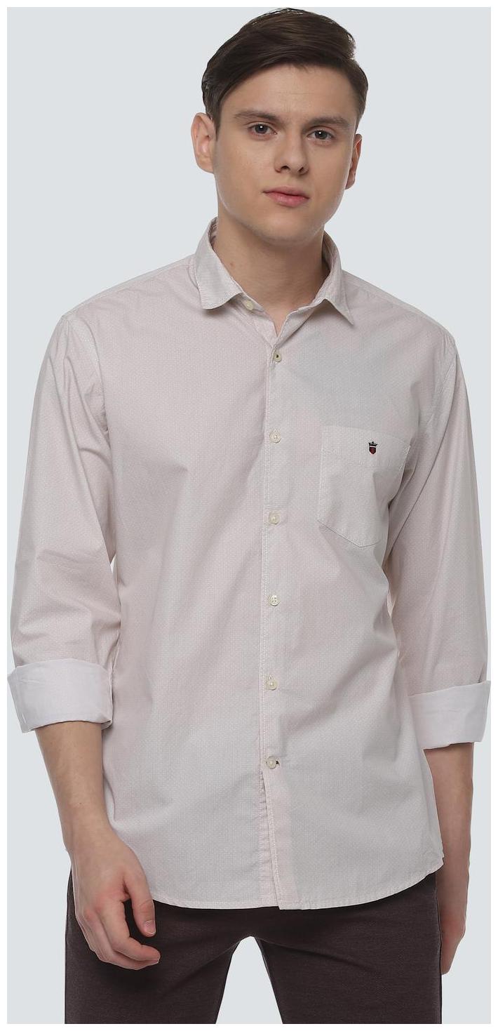 

Louis Philippe Men Beige Printed Slim Fit Casual Shirt
