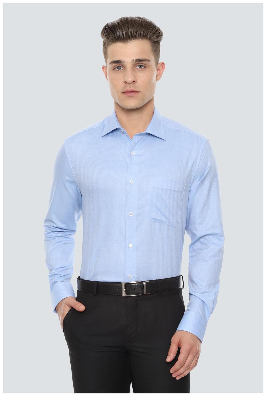 

Louis Philippe Men Regular fit Formal Shirt - Blue