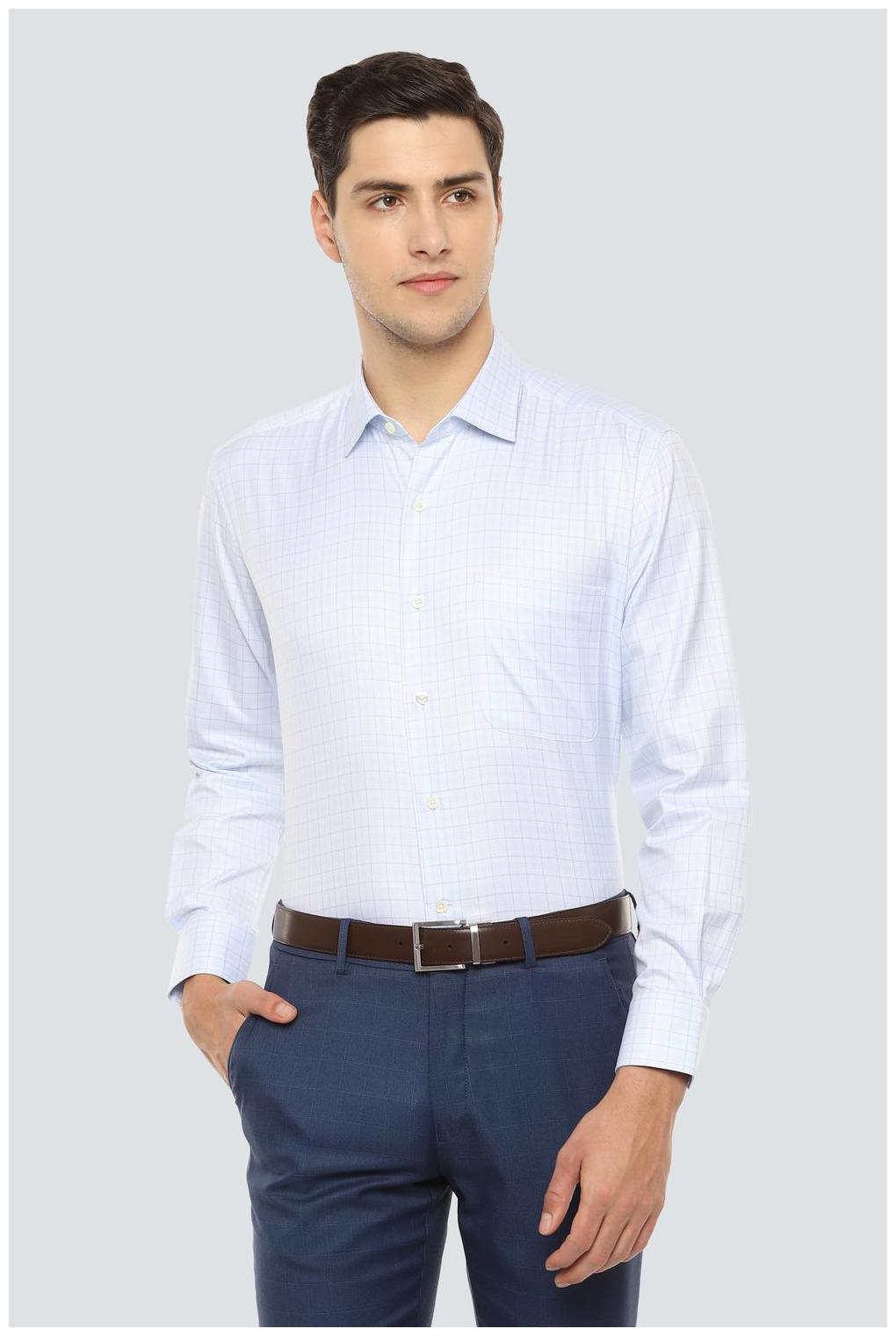 

Louis Philippe Men Regular fit Formal Shirt - Blue