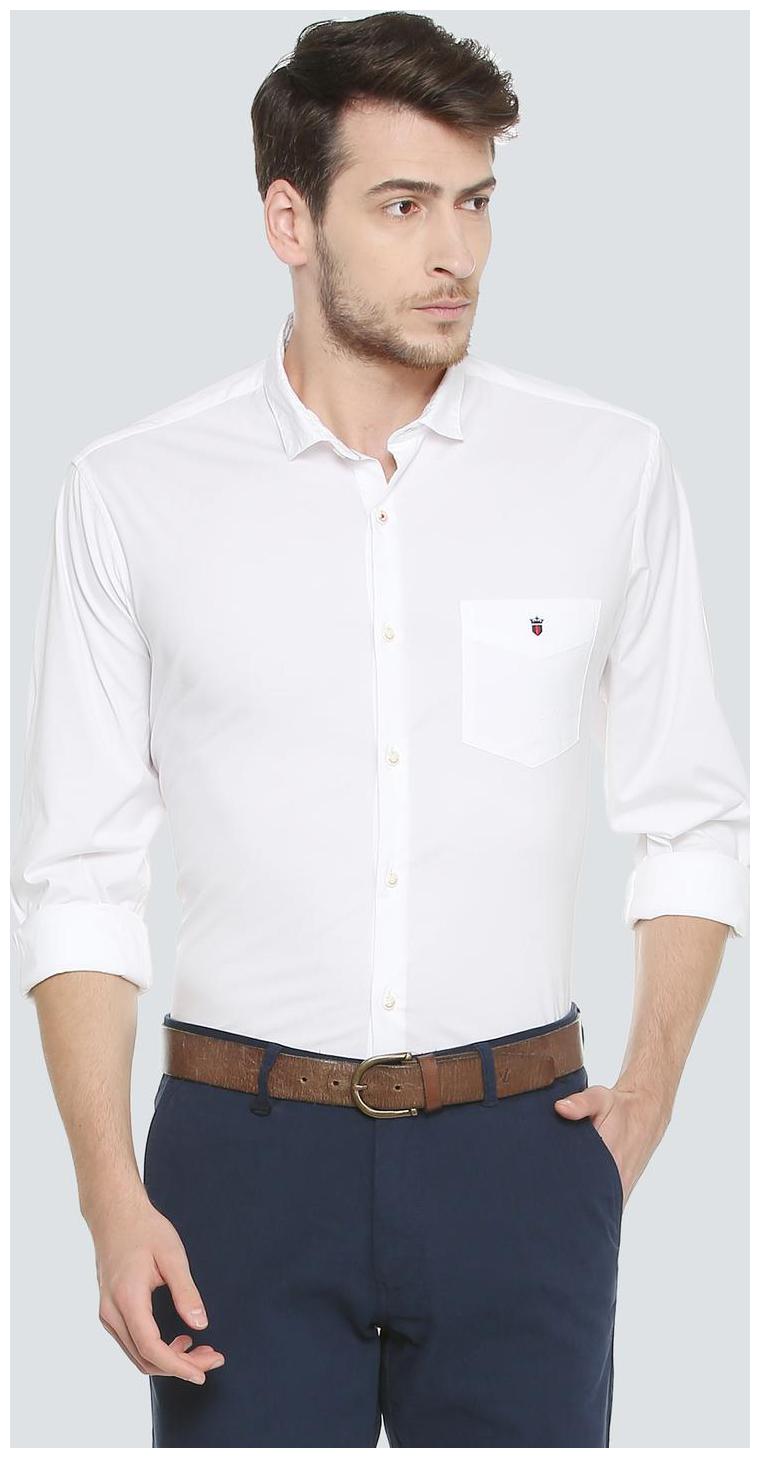 

Louis Philippe Men White Solid Slim Fit Casual Shirt