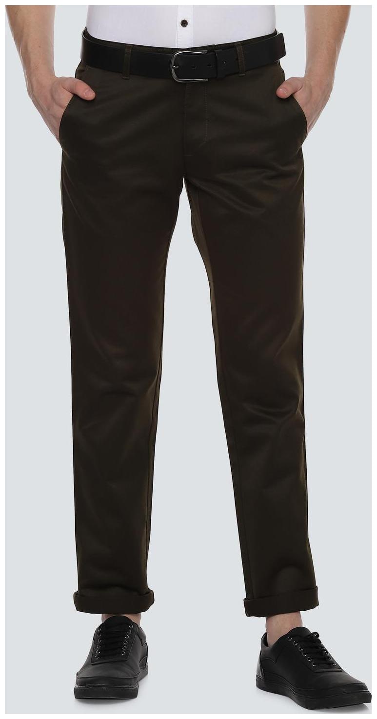 

Louis Philippe Men Brown Solid Slim fit Regular trousers