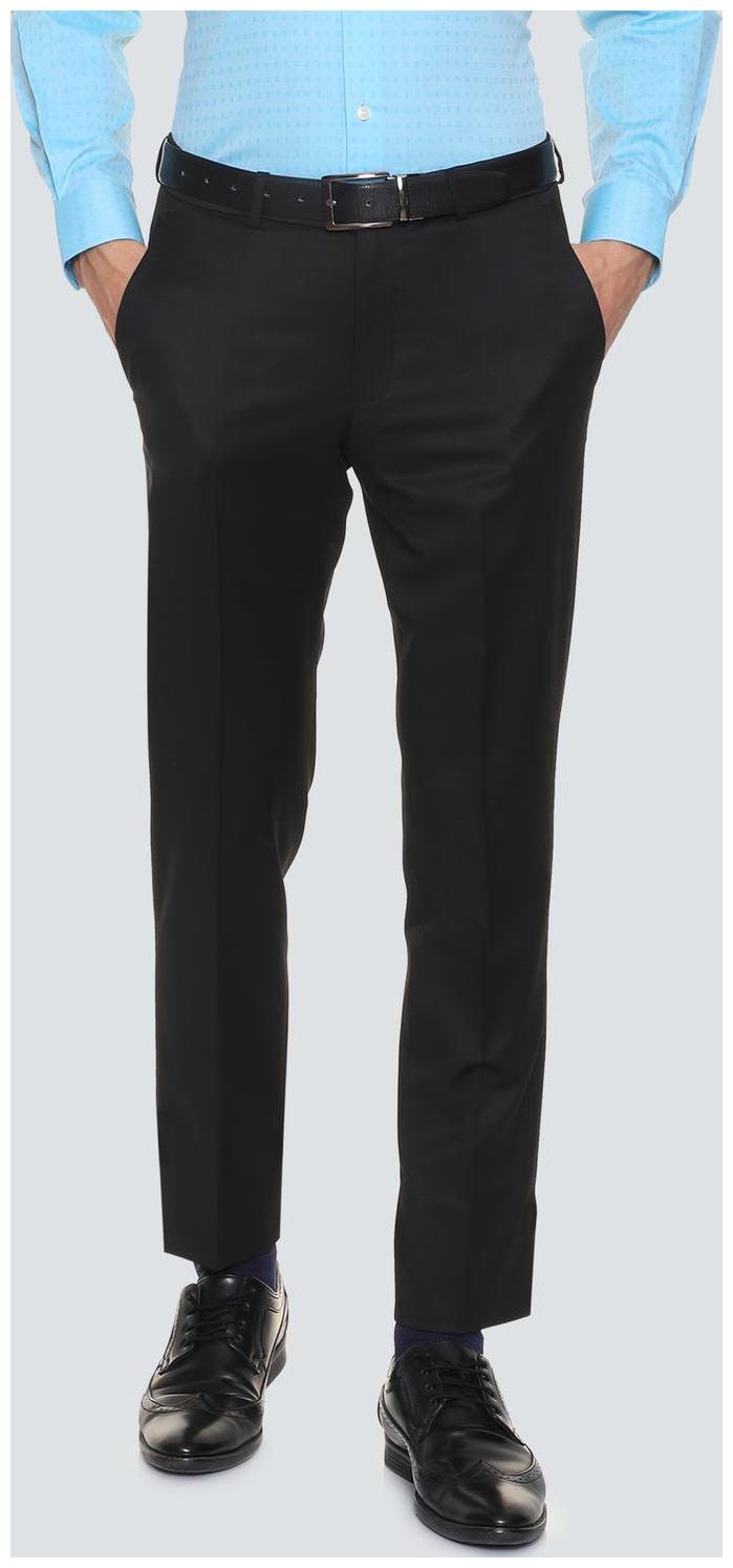 

Louis Philippe Men Solid Slim Fit Formal Trouser - Black