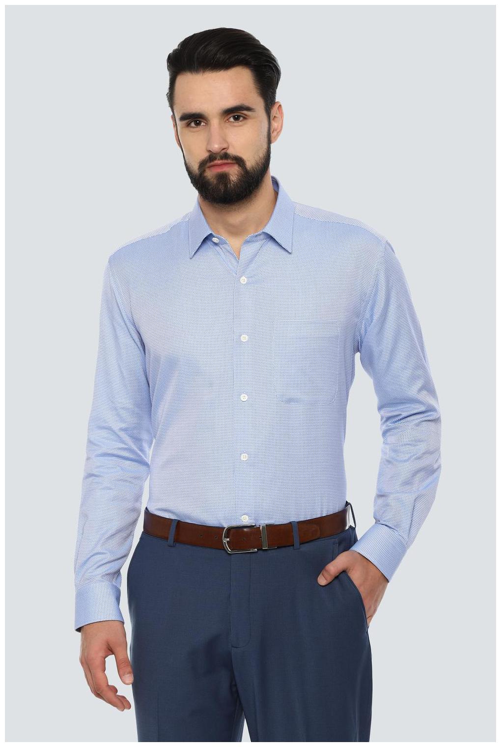 

Louis Philippe Men Regular fit Formal Shirt - Blue