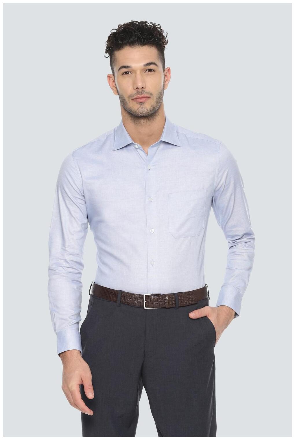 

Louis Philippe Men Regular fit Formal Shirt - Blue