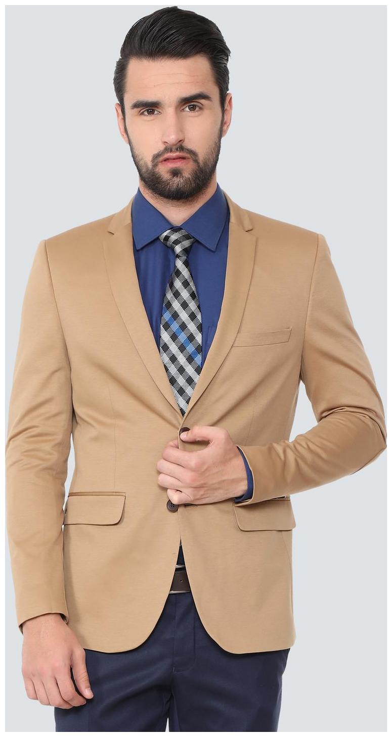 

Louis Philippe Men Brown Solid Slim fit Single Breasted Blazer