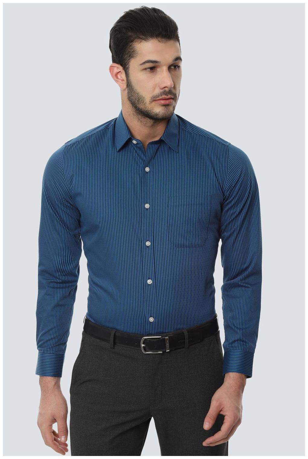 

Louis Philippe Men Slim fit Formal Shirt - Blue