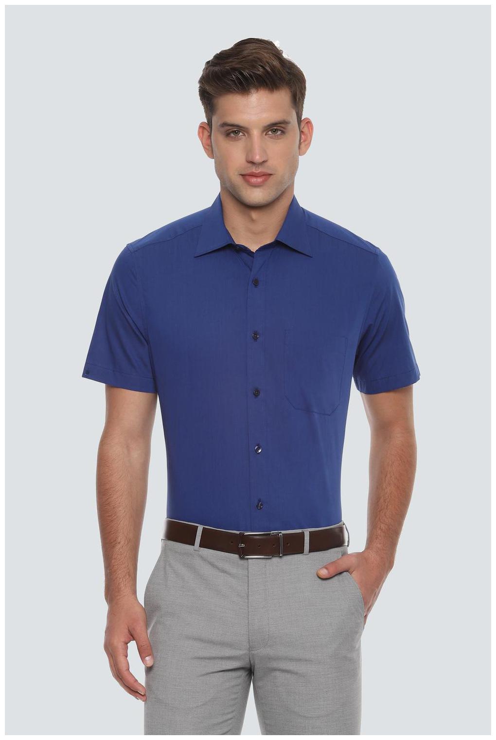 

Louis Philippe Men Regular fit Formal Shirt - Blue