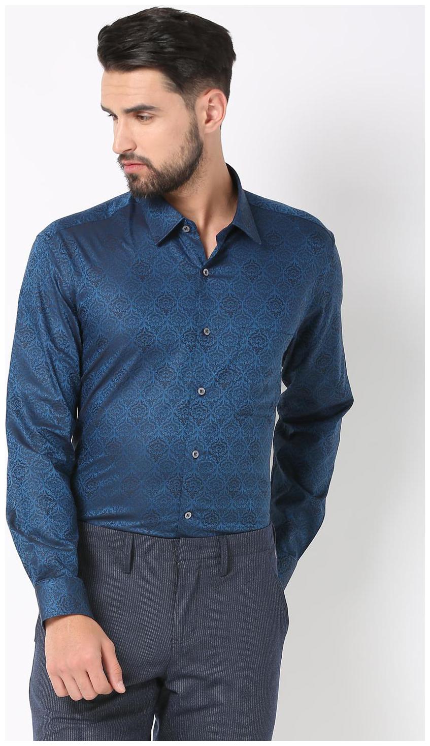 

Louis Philippe Men Regular fit Formal Shirt - Blue