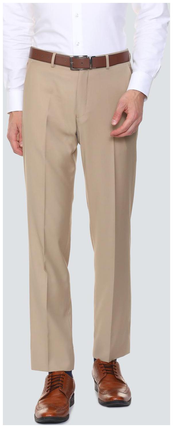 

Louis Philippe Men Solid Regular Fit Formal Trouser - Beige